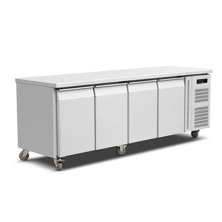 stainless steel chef base freezer fridge